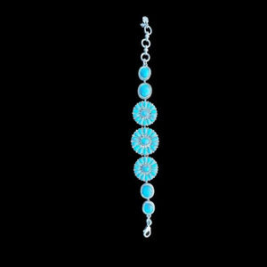 Lucky Brand Silver and Turquoise Boho Bracelet